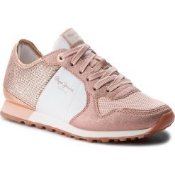Sneakersy PEPE JEANS - Verona W Sequins PLS30625 Factory Pink 327. Różowe półbuty damskie Pepe Jeans, bez wzorów, z jeansu, bez obcasa, na płaskiej podeszwie, bez zapięcia. W wyprzedaży za 199,00 zł.