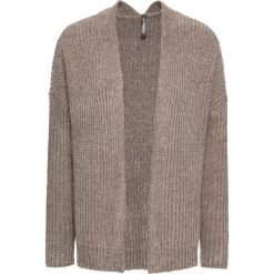 Sweter bez zapięcia z szenili bonprix brunatny. Pomarańczowe swetry damskie bonprix, bez wzorów, bez rękawów, bez kaptura. Za 54,99 zł.