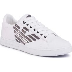 Sneakersy EA7 EMPORIO ARMANI - X8X001 XK124 R550 White/Gunmetal. Białe sneakersy męskie EA7 Emporio Armani, na co dzień, bez wzorów, z tworzywa sztucznego, bez zapięcia. Za 649,00 zł.