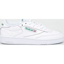 Reebok Classic - Buty Club C 85. Białe buty sportowe damskie Reebok Classic, bez wzorów, ze skóry, sportowe, reebok classic. W wyprzedaży za 269,90 zł.