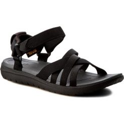 Sandały TEVA - W Sanborn Sandal 1015161 Black. Czarne klapki damskie Teva, bez wzorów, z tworzywa sztucznego, bez obcasa. W wyprzedaży za 199,00 zł.