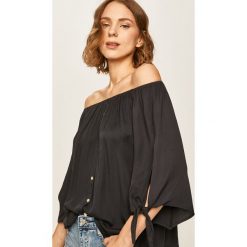 Answear - Bluzka. Niebieskie bluzki damskie ANSWEAR, s, bez wzorów, z wiskozy, bez kołnierzyka, bez rękawów. Za 89,90 zł.
