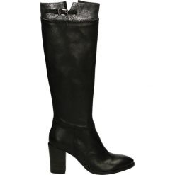 Kozaki - 7110 NERO-ARG. Czarne buty zimowe damskie Venezia, ze skóry. Za 279,00 zł.