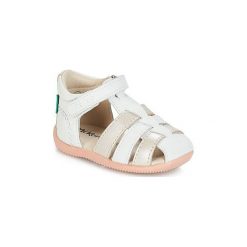 Sandały Dziecko Kickers BIGFLO. Białe sandały dziewczęce Kickers, bez zapięcia. Za 215,20 zł.