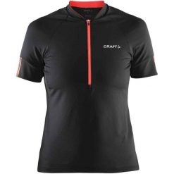 Craft Koszulka Rowerowa Velo W Black S. Czarne topy sportowe damskie Craft, s, bez wzorów, z materiału, z dekoltem na plecach, z krótkim rękawem, krótkie, bez kaptura, rowerowe. Za 159,00 zł.