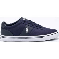Polo Ralph Lauren - Tenisówki Hanford. Niebieskie trampki męskie Polo Ralph Lauren, bez wzorów, ze skóry, na sznurówki. W wyprzedaży za 299,90 zł.