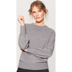 Sweter z marszczonymi rękawami - Szary. Szare swetry klasyczne damskie marki Mohito, l. Za 79,99 zł.