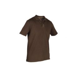 Koszulka myśliwska polo z krótkim rękawem SG100. Pomarańczowe koszulki polo męskie marki SOLOGNAC, s, z bawełny, z krótkim rękawem. Za 49,99 zł.