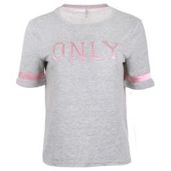 Only Ladies T-Shirt Mia S / S Tylko Logo Top Jrs Lekki Grey Melange (Rozmiar M). Szare koszulki damskie marki ONLY, s, bez wzorów, bez kołnierzyka. W wyprzedaży za 65,00 zł.