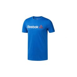 T-shirty z krótkim rękawem Reebok Sport Koszulka Linear Read. Niebieskie koszulki męskie Reebok Sport, s, bez wzorów, bez kołnierzyka, z krótkim rękawem, krótkie. Za 69,95 zł.