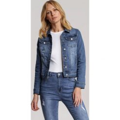 Niebieska Kurtka Raetina. Niebieskie kurtki damskie Renee, s, bez wzorów, z jeansu, bez kaptura. Za 119,99 zł.