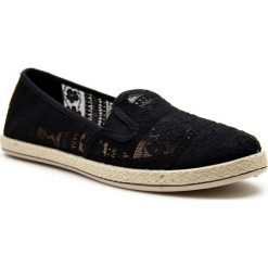 Tomsy damskie: Espadryle damskie tenisówki koronkowe czarne N.E.W.S.