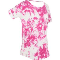 T-shirt batikowy, krótki rękaw bonprix różowa magnolia z nadrukiem. Różowe koszulki damskie marki bonprix, z nadrukiem, bez kołnierzyka. Za 39,99 zł.