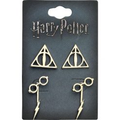 Kolczyki damskie: Harry Potter Symbole Kolczyki – Earpin złoty