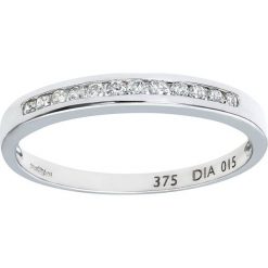 Złoty pierścionek z diamentami. Szare pierścionki damskie REVONI, z diamentem, złote. W wyprzedaży za 999,95 zł.