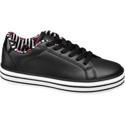 Sneakersy damskie Graceland czarne. Czarne sneakersy damskie marki Graceland, z materiału. Za 119,90 zł.