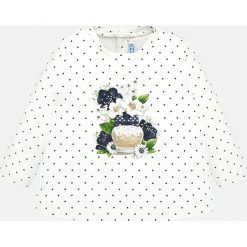 Mayoral - Longsleeve dziecięcy 68-98 cm. Niebieskie bluzki dziewczęce Mayoral, bez wzorów, z elastanu, z okrągłym kołnierzem, z długim rękawem, długie, bez kaptura. Za 74,90 zł.