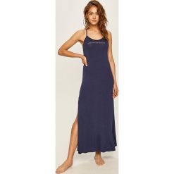 Emporio Armani - Sukienka plażowa. Czarne stroje kąpielowe damskie Emporio Armani, s, z nadrukiem, z elastanu. W wyprzedaży za 269,90 zł.