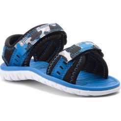 Sandały CLARKS - Surfing Wave 261313606 Blue Combi. Niebieskie sandały chłopięce Clarks, ze skóry ekologicznej, bez zapięcia. W wyprzedaży za 89,00 zł.