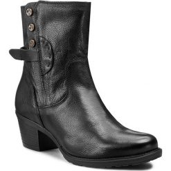 Botki CLARKS - Maymie Skye 261035305 Black Leather. Czarne botki damskie na zamek marki Clarks, z kauczuku, eleganckie, z paskami. W wyprzedaży za 259,00 zł.