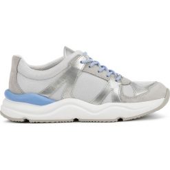 Geox - Buty. Szare buty sportowe damskie Geox, bez wzorów, ze skóry, sportowe. Za 539,90 zł.