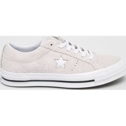 Converse - Tenisówki. Szare tenisówki damskie marki Converse, ze skóry. W wyprzedaży za 269,90 zł.