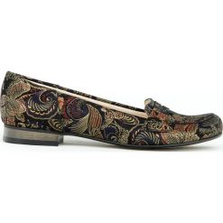 Balerinki lordsy - skóra naturalna - model 025 - kolor złota mozaika. Żółte baleriny damskie Zapato, z jeansu, z okrągłym noskiem, na niskim obcasie, na obcasie. W wyprzedaży za 173,40 zł.