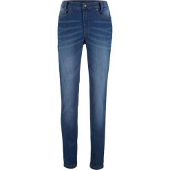 Dżinsy SKINNY z wygodnym paskiem bonprix niebieski "stone”. Niebieskie rurki damskie bonprix, z jeansu. Za 99,99 zł.