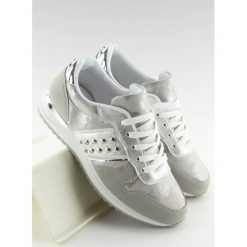 Buty sportowe srebrne LENNI. Szare buty sportowe damskie FunKee.pl, moro, z tkaniny, sportowe. Za 61,99 zł.
