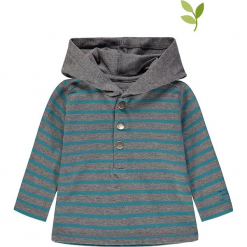 Koszulka w kolorze szaro-morskim. Niebieskie t-shirty chłopięce z długim rękawem bellybutton, w paski, z bawełny. W wyprzedaży za 49,95 zł.