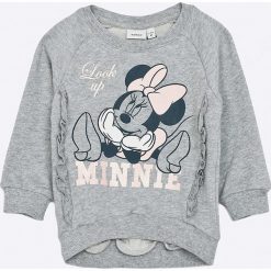 Name it - Bluza dziecięca Minnie Mouse 80-110 cm. Szare bluzy dziewczęce Name it, z nadrukiem, z bawełny, bez rękawów, bez kaptura. W wyprzedaży za 49,90 zł.