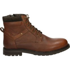 Botki męskie - 56810 C-S BRO. Brązowe botki męskie marki Venezia, ze skóry. Za 299,00 zł.