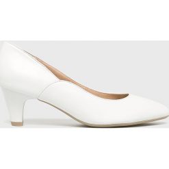 Caprice - Czółenka. Białe buty ślubne damskie marki Caprice, ze skóry, na szpilce. Za 239,90 zł.