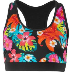 Biustonosz bikini bonprix z kolorowym nadrukiem. Czarne stroje kąpielowe damskie bonprix, z nadrukiem. Za 79,99 zł.