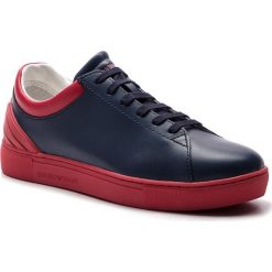 Sneakersy EMPORIO ARMANI - XYX001 XOI12 D127 Navy/Red. Niebieskie sneakersy męskie marki Emporio Armani, na co dzień, bez wzorów, ze skóry ekologicznej, klasyczne, na sznurówki. W wyprzedaży za 459,00 zł.