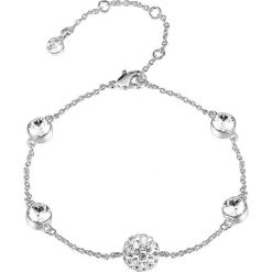 Bransoletka "Amarillo" z kryształami Swarovski. Szare bransoletki damskie Metropolitan, Smithfield, Crystal Deluxe & Co., z materiału, z kryształem. W wyprzedaży za 43,95 zł.