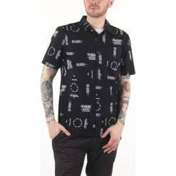 Vans Aldrich Koszula Czarny. Czarne koszule męskie Vans, s, bez wzorów, z bawełny, bez kołnierzyka, z krótkim rękawem. Za 266,95 zł.