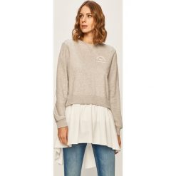 Karl Lagerfeld - Bluza. Szare bluzy damskie KARL LAGERFELD, s, bez wzorów, z bawełny, bez rękawów, bez kaptura. W wyprzedaży za 649,90 zł.