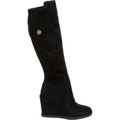 Buty zimowe damskie: Kozaki w kolorze czarnym