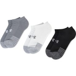 Zestaw 3 par niskich skarpet unisex UNDER ARMOUR - Heatgear No Show Sock 1346755-035 Gray. Szare skarpetki damskie Under Armour, bez wzorów, z elastanu. Za 49,00 zł.