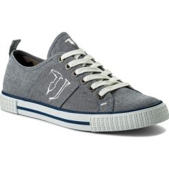 Tenisówki TRUSSARDI JEANS - 77A00062 U290. Niebieskie trampki męskie Trussardi Jeans, na co dzień, bez wzorów, z jeansu, eleganckie, bez zapięcia. W wyprzedaży za 239,00 zł.