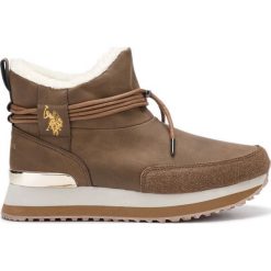 U.S. Polo Assn Vanessa1 Śniegowce Brązowy. Pomarańczowe śniegowce damskie U.S. Polo Assn., na zimę, z materiału, bez zapięcia. Za 412,95 zł.