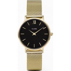 Zegarki damskie: Zegarek damski Cluse Minuit Mesh Gold Black CL30012