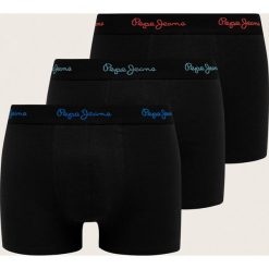 Pepe Jeans - Bokserki (3 pack). Czarne bokserki męskie Pepe Jeans, bez wzorów, z elastanu. W wyprzedaży za 129,90 zł.