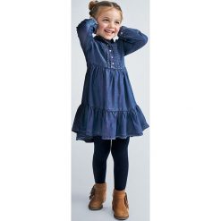 Mayoral - Sukienka dziecięca 92-134 cm. Szare sukienki dziewczęce Mayoral, bez wzorów, z lyocellu, z długim rękawem, długie, mini, rozkloszowane. Za 167,90 zł.