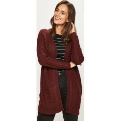 Vero Moda - Kardigan. Brązowe swetry damskie Vero Moda, s, bez wzorów, z dzianiny. Za 169,90 zł.