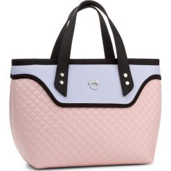 Torebki klasyczne damskie: Torebka GOSHICO – Flowerbag 3335 Różowo/Niebieski Pikowany
