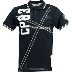 Koszulka polo w kolorze granatowym. Niebieskie koszulki polo męskie Canadian Peak, s, z nadrukiem, z bawełny, polo, bez rękawów. W wyprzedaży za 98,95 zł.