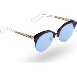 Granatowe damskie okulary Dior. Niebieskie okulary przeciwsłoneczne damskie Dior, eleganckie. Za 2769,00 zł.