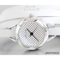 Prezent - Zegarek - Dots + Biały. Białe zegarki damskie Pakamera, szklane. Za 99,00 zł.